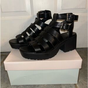 SO Black Sandals size 9.5 and 10